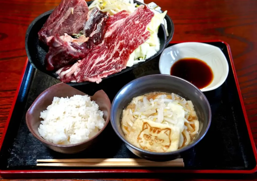 鹿肉＆ワインビーフ定食