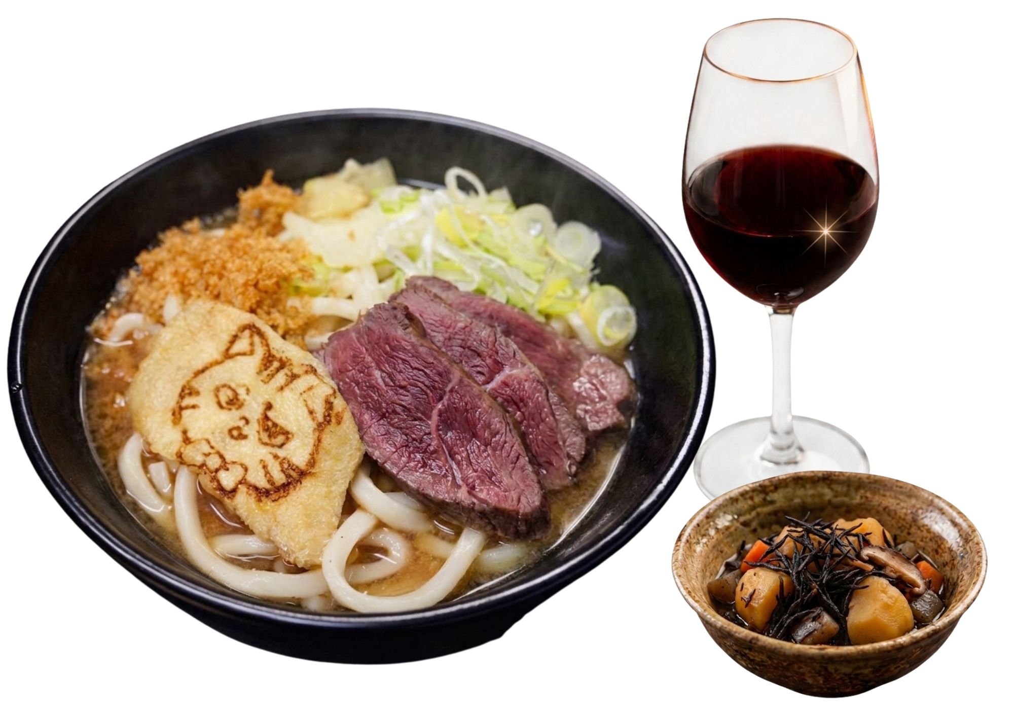 鹿肉うどん